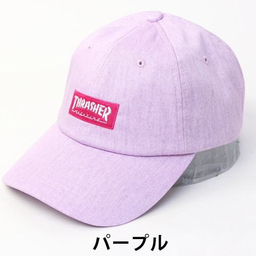 帽子 メスラッシャー キャップ THRASHER ムラ染めツイル レディースシンプル ブランド 帽子...