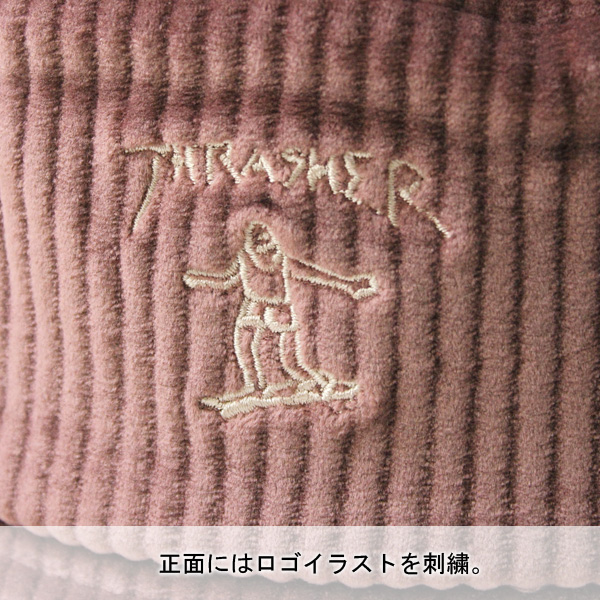 バケットハット メンズ ブランド 大きいサイズ 帽子 スラッシャー ハット THRASHER コーデュロイ バケットハット MAG LOGO 21TH-H50