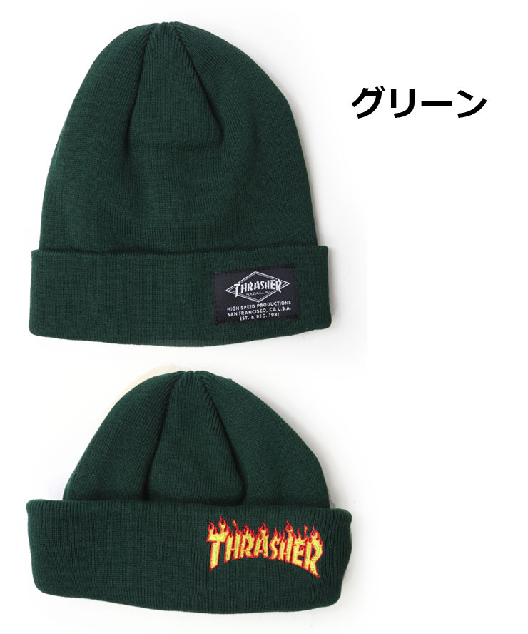 THRASHER スラッシャー 2way コットンサマービーニー 23TH-N03 ニット帽 レディース メンズ ブランド 帽子 秋 冬 秋冬 | THRASHER | 05