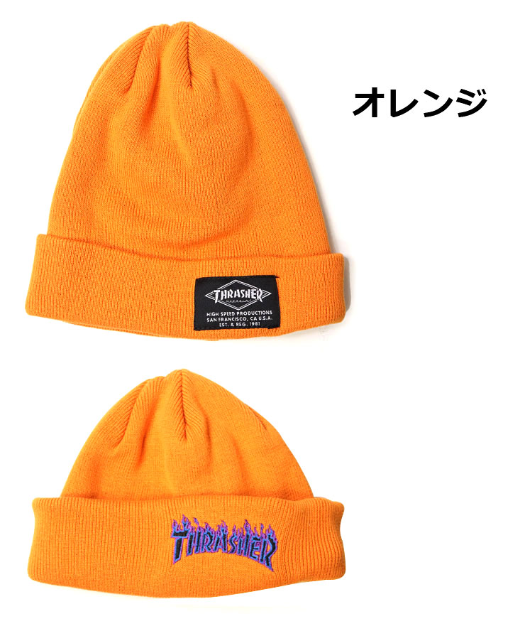 THRASHER スラッシャー 2way コットンサマービーニー 23TH-N03 ニット帽 レディース メンズ ブランド 帽子 秋 冬 秋冬 | THRASHER | 03