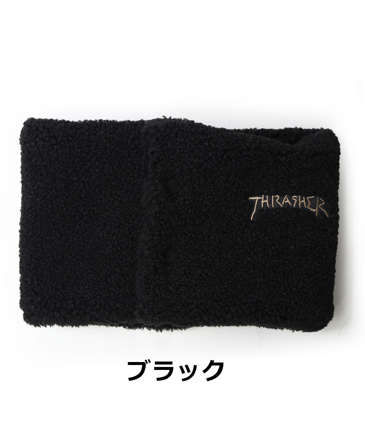 THRASHER スラッシャー キッズ  GONZ LOGO ボアフリース ネックウォーマー 24TH-K53K 子供 マフラー ネックゲイター 男の子 女の子 秋 冬 秋冬 | THRASHER | 01