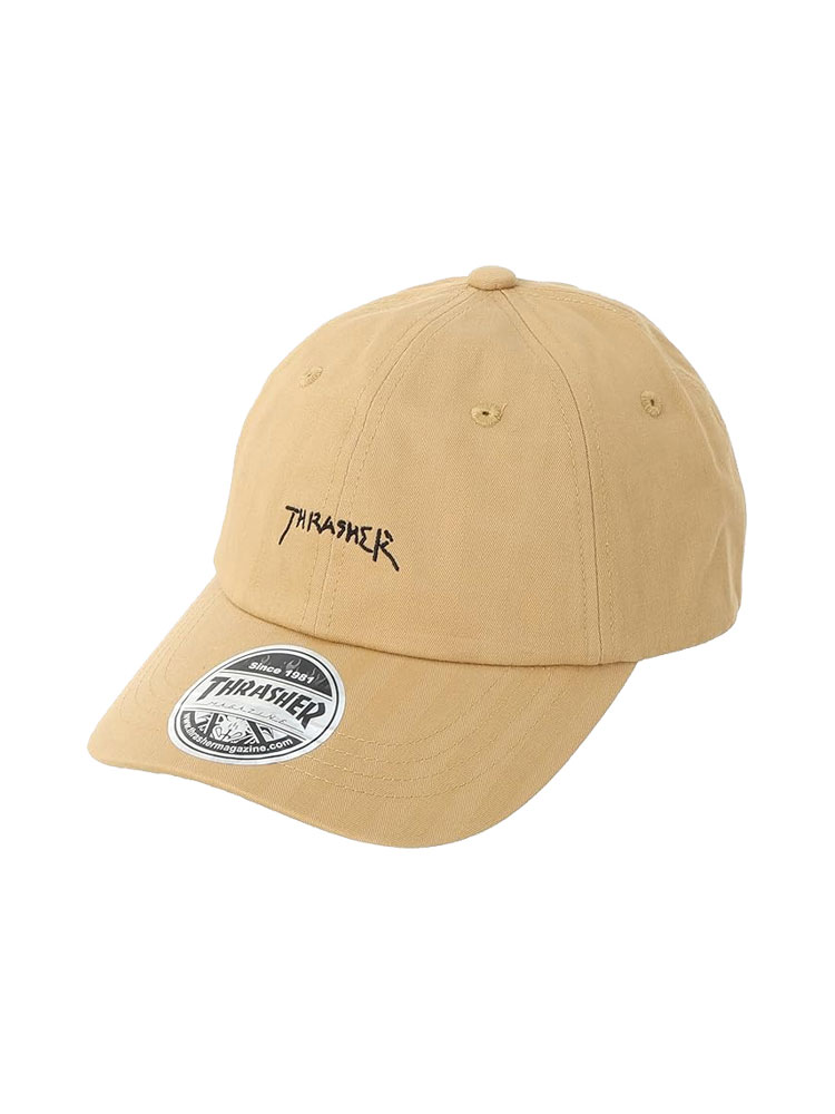 THRASHER スラッシャー GONZ LOGO CAP 帽子 キッズ 定番 キャップ ベージュ K-THR-C04K | THRASHER | 01