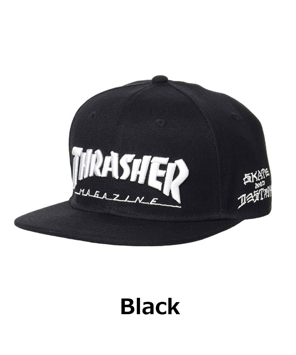 THRASHER スラッシャー キャップ MAG LOGO ポリエステルサージ 平つばキャップ THR-C03  帽子 ベースボールキャップ マグロゴ ストリート スケーター | THRASHER | 03