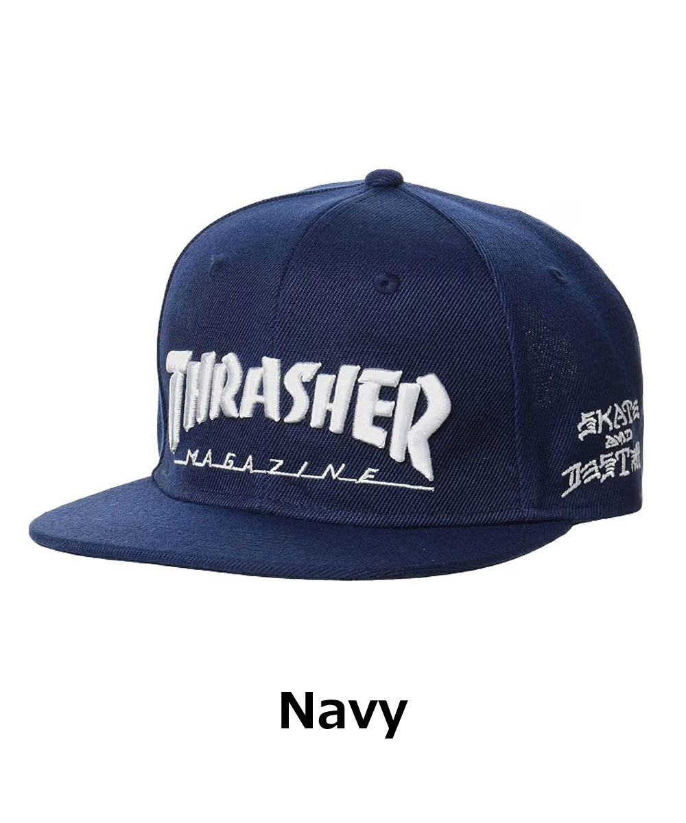 THRASHER スラッシャー キャップ MAG LOGO ポリエステルサージ 平つばキャップ THR-C03  帽子 ベースボールキャップ マグロゴ ストリート スケーター | THRASHER | 04