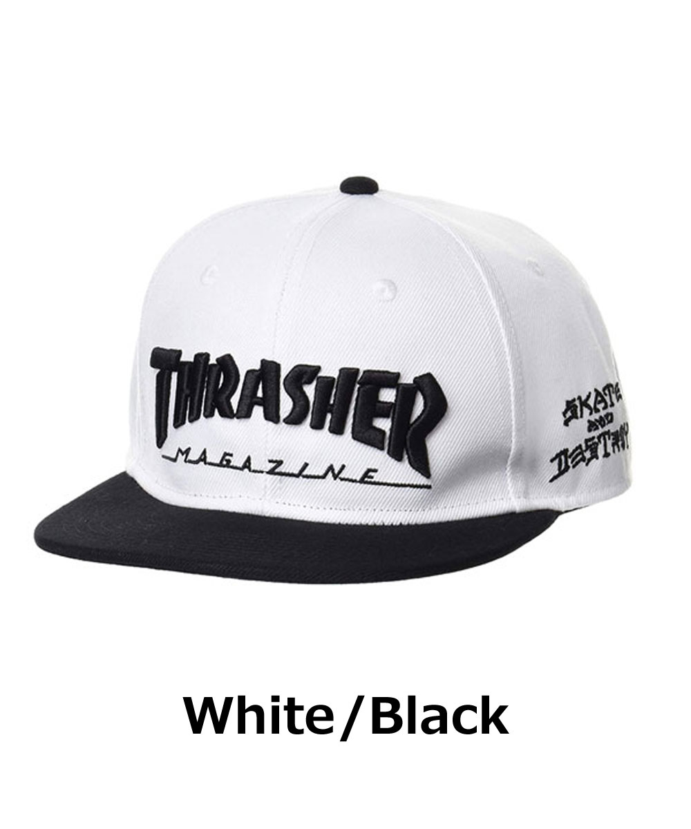 THRASHER スラッシャー キャップ MAG LOGO ポリエステルサージ 平つばキャップ THR-C03  帽子 ベースボールキャップ マグロゴ ストリート スケーター | THRASHER | 01