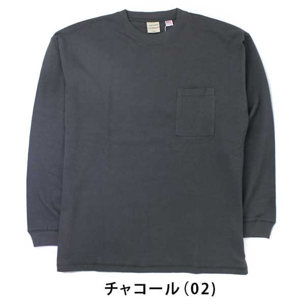 Goodwear グッドウェア USAコットン袖リブBIGポケットロンTシャツ 2W7-5500｜protocol｜04