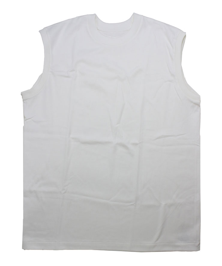 ヘインズ Hanes SHIRO スリーブレスTシャツ クルーネック HM3-B201 白 ホワイト Mサイズ Lサイズ XLサイズ 大きいサイズ 綿 コットン100% パックTee | Hanes | 01