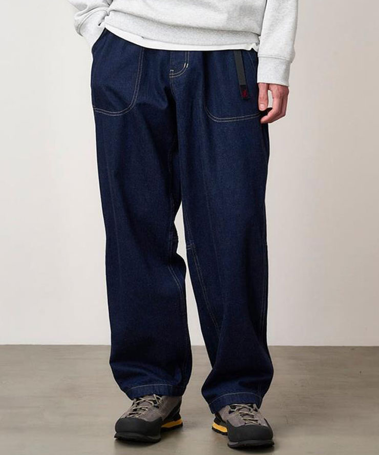 Gramicci グラミチ G5FM-P026 JAPANESE SLUB DENIM PANTS ジャパニーズ スラブ デニム パンツ ユニセックス ワイドフィット スラブ デニムパンツ | GRAMICCI | 01