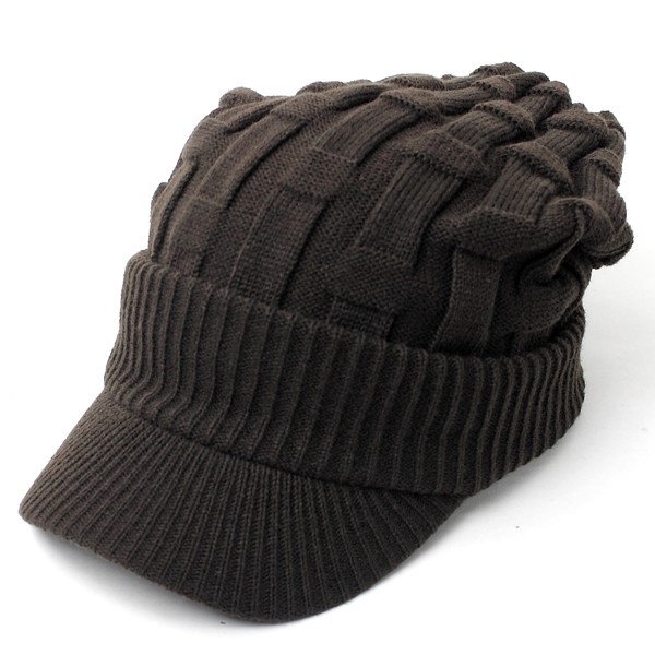 Regnuu アクリルクロス編みキャスケット つば付きニット帽 メンズ 帽子 レディース 秋 冬 | Regnuu | 03