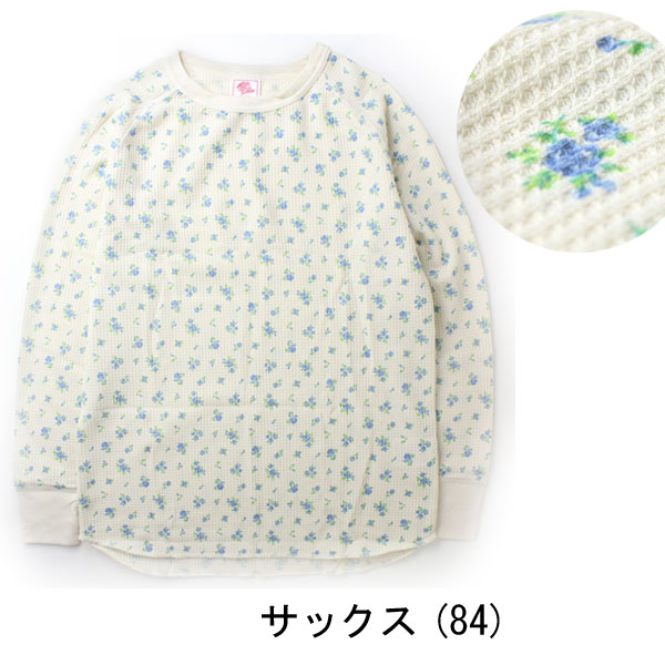 jemorgan サーマル 花柄 ワッフル ロンT 長袖 レディース サーマル カットソー ロング Tシャツ ジェーイーモーガン 長袖ラグラン JC091-59S インナーカットソー｜protocol｜04