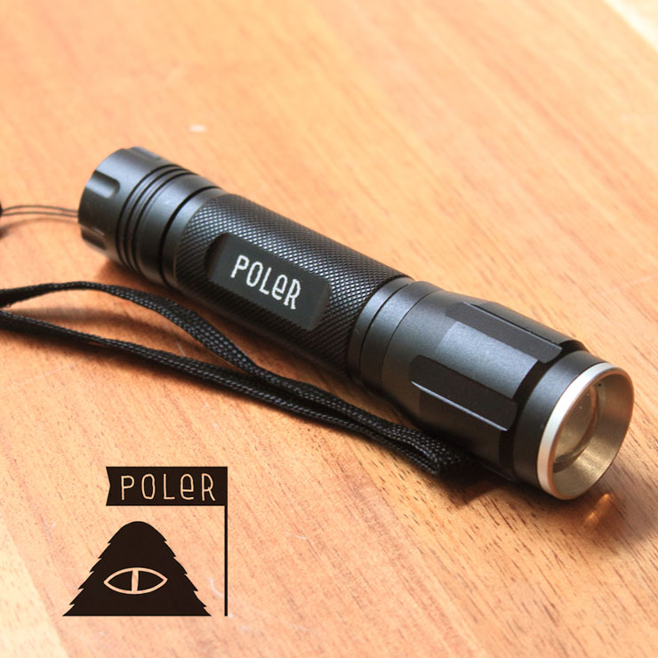 POLeR（ポーラー） フラッシュライト ブラック 懐中電灯 ハンディ