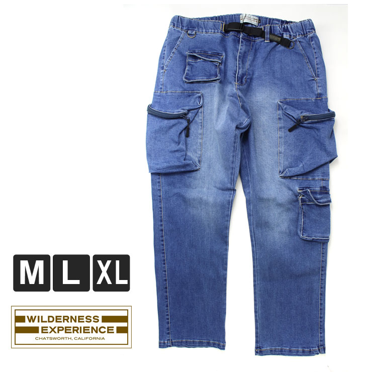 メンズ パンツ レギュラーフィット WILDERNESS EXPERIENCE ウィルダネスエクスペリエンス フィールド デニム カーゴ パンツ 814102 |  | 01
