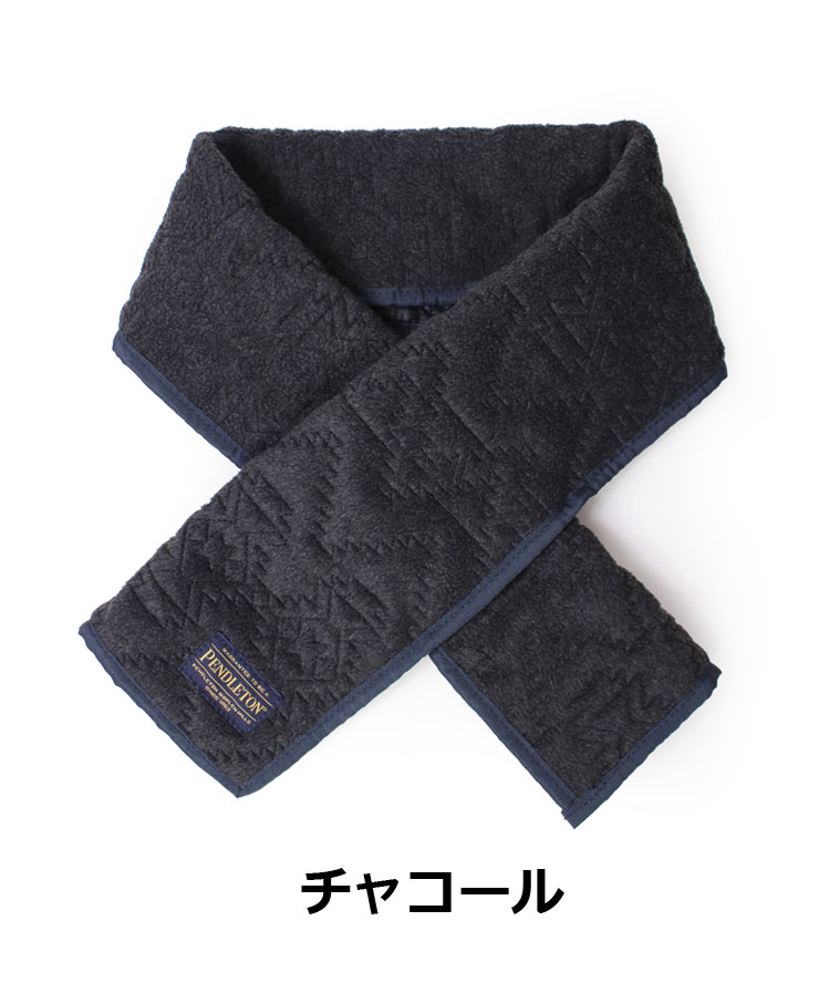 Pendleton ウールマフラー 手袋セット ブラック/ホワイト PENDLETON】別注 HARDING 差し込みボアマフラー | FREDY & GLOSTER
