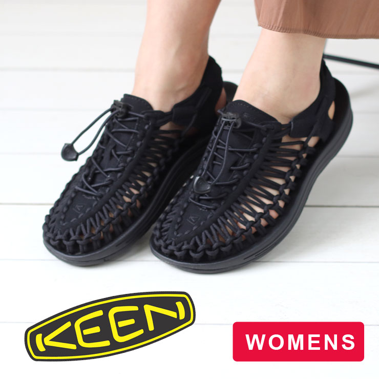 キーン サンダル レディース KEEN UNEEK ブラック/ブラック 1014099