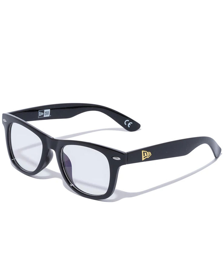 ニューエラ NEW ERA サングラス ウェリントン スクエアレンズ シャイニーブラックフレーム ライトブルーレンズ 14518152 メンズ レディース UVカット | NEW ERA | 01