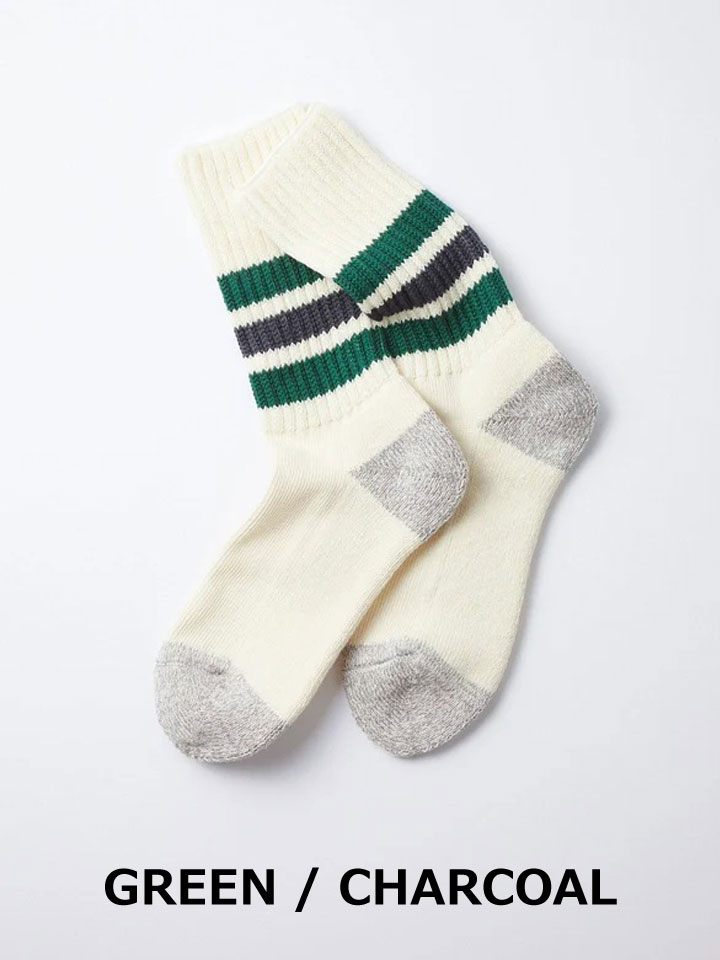 ROTOTO ロトト COARSE RIBBED OLDSCHOOL CREW SOCKS コースリブ オールドスクール クルーソックス R1255 メンズ レディース 靴下 ラインソックス 日本製 | ROTOTO | 03