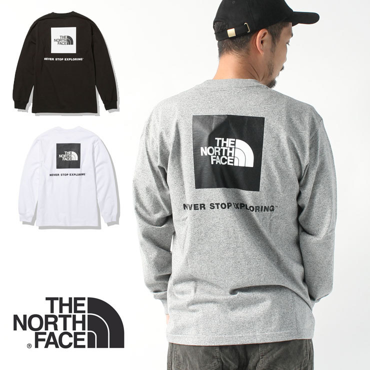 ノースフェイス tシャツ ロング丈 THE NORTH FACE ロングスリーブ バック スクエアロゴ Tee NT82131 ロンT 長袖 Mサイズ Lサイズ