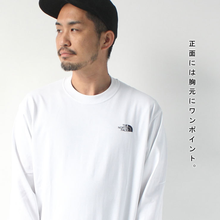 ノースフェイス tシャツ ロング丈 THE NORTH FACE ロングスリーブ バック スクエアロゴ Tee NT82131 ロンT 長袖 Mサイズ Lサイズ