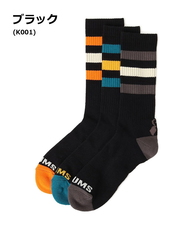 チャムス ソックス 靴下 CHUMS 3Pブービーミディアムソックス 3P Booby Medium Socks CH06-1129  メンズ レディース ３足セット 秋 冬 秋冬 | CHUMS | 01