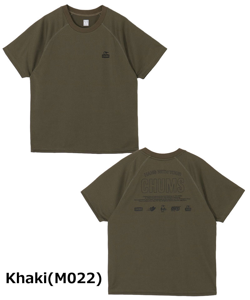CHUMS チャムス Tシャツ メンズ 半袖 スポーツ ドライ 吸汗速乾 アウトドア キャンプ ランニング トレーニング CH01-2707 | CHUMS | 01