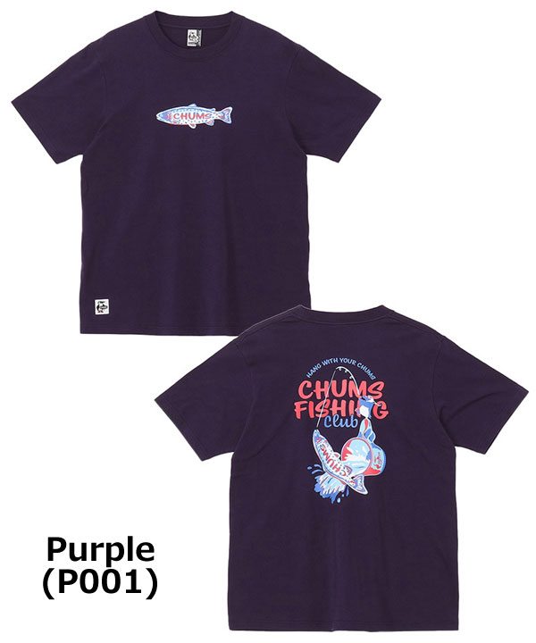 Tシャツ メンズ 春夏 CHUMS チャムス フィッシングクラブTシャツ CH01-2753 半袖 プリントTシャツ コットン アウトドア | CHUMS | 02