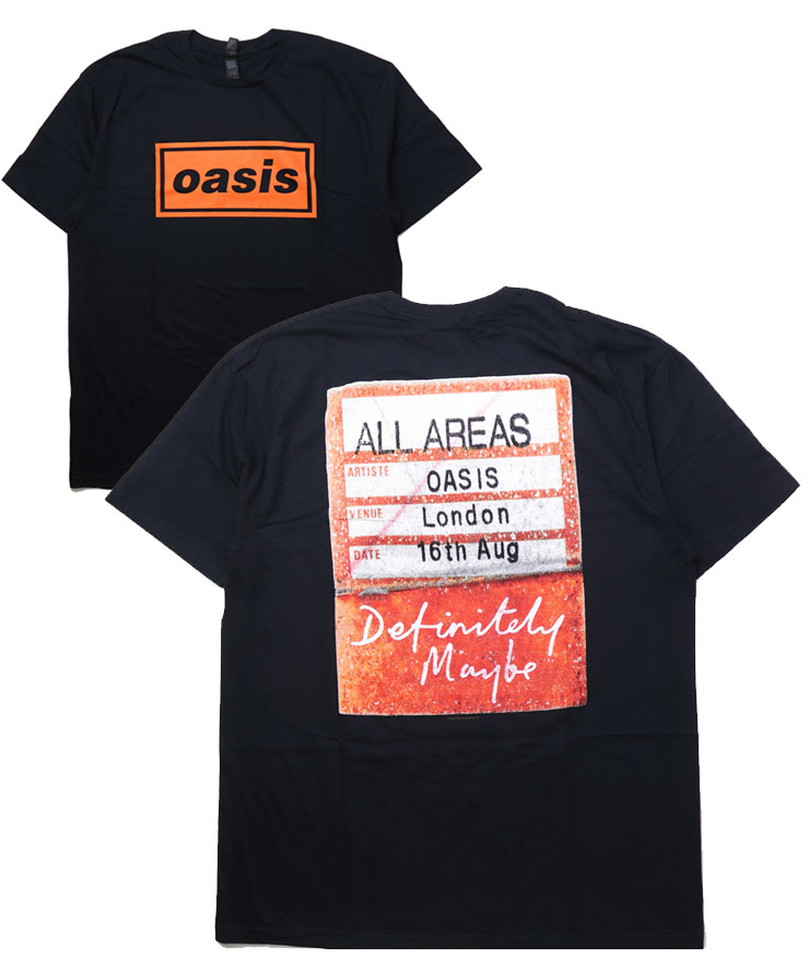 オアシス Tシャツ メンズ バンドTシャツ ロック oasis AAA PASS tee 半袖 ブラック レディース フェス 野外フェス | protocol | 01