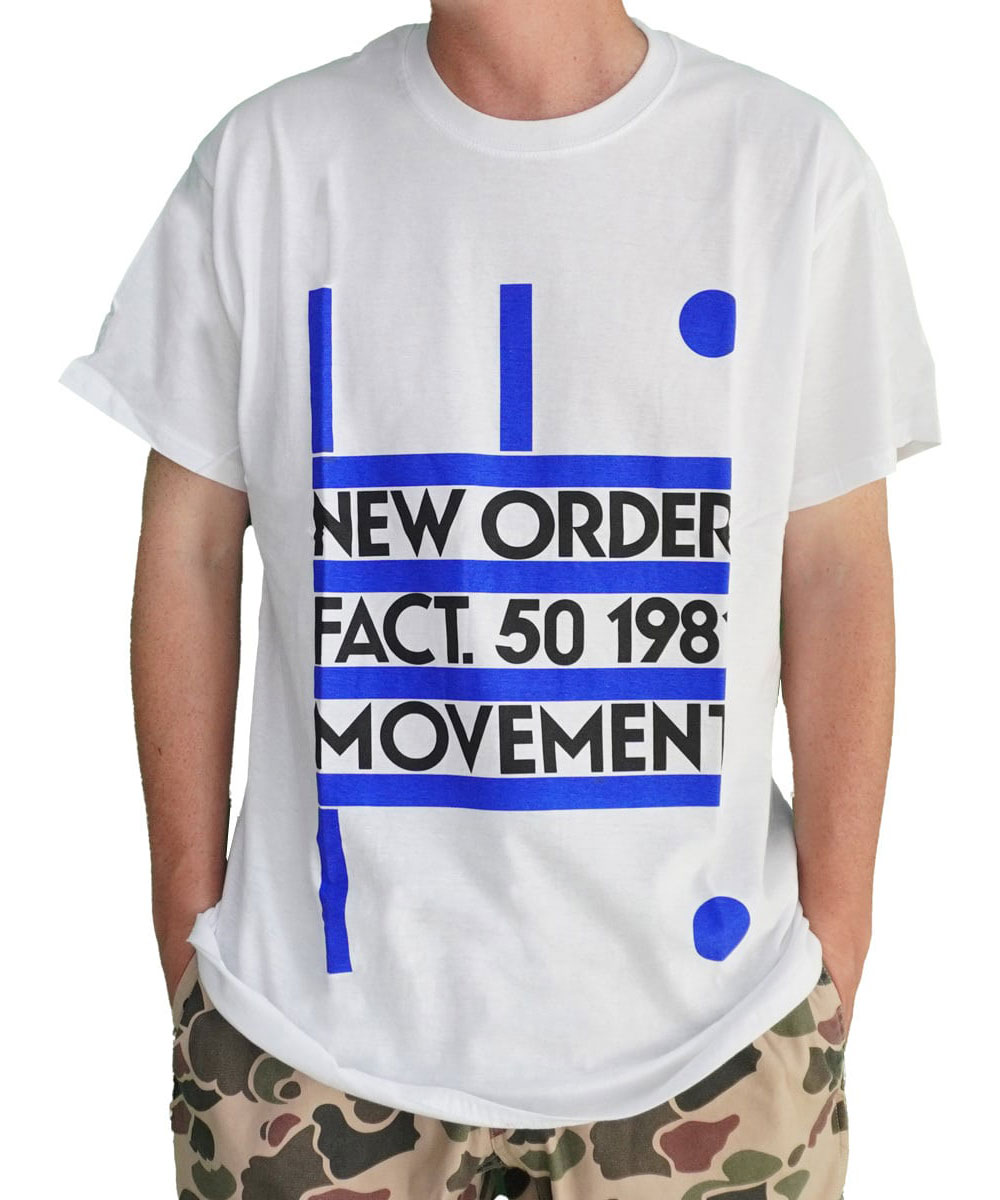 MUSIC TEE ミュージック ティー NEW ORDER “MOVEMENT” オフィシャルTシャツ アルバムジャケットプリント バンドT メンズ ホワイト | protocol | 01