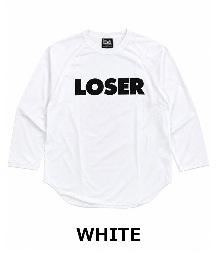 SUB POP サブポップ 3/4 B.B.T LOSER 030063 メンズ レディース 7分袖 Tシャツ ベースボールTシャツ ラグランTシャツ プリントT アメカジ | SUB POP | 01