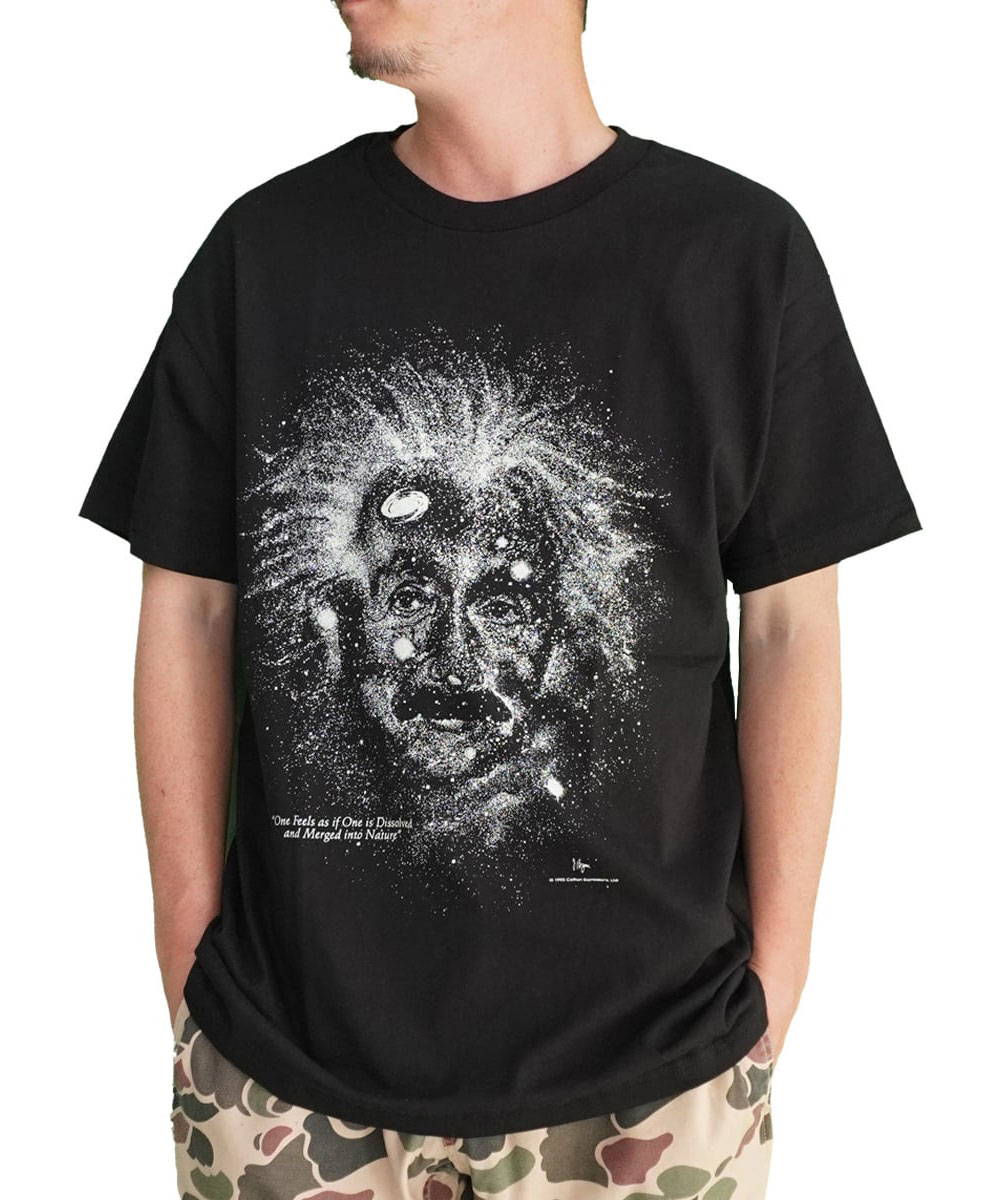 STARRY NIGHT プリントTシャツ Cotton Expressions メンズ レディース 星 夜空 天文学 アートT 半袖 040092 ブラック | protocol | 01