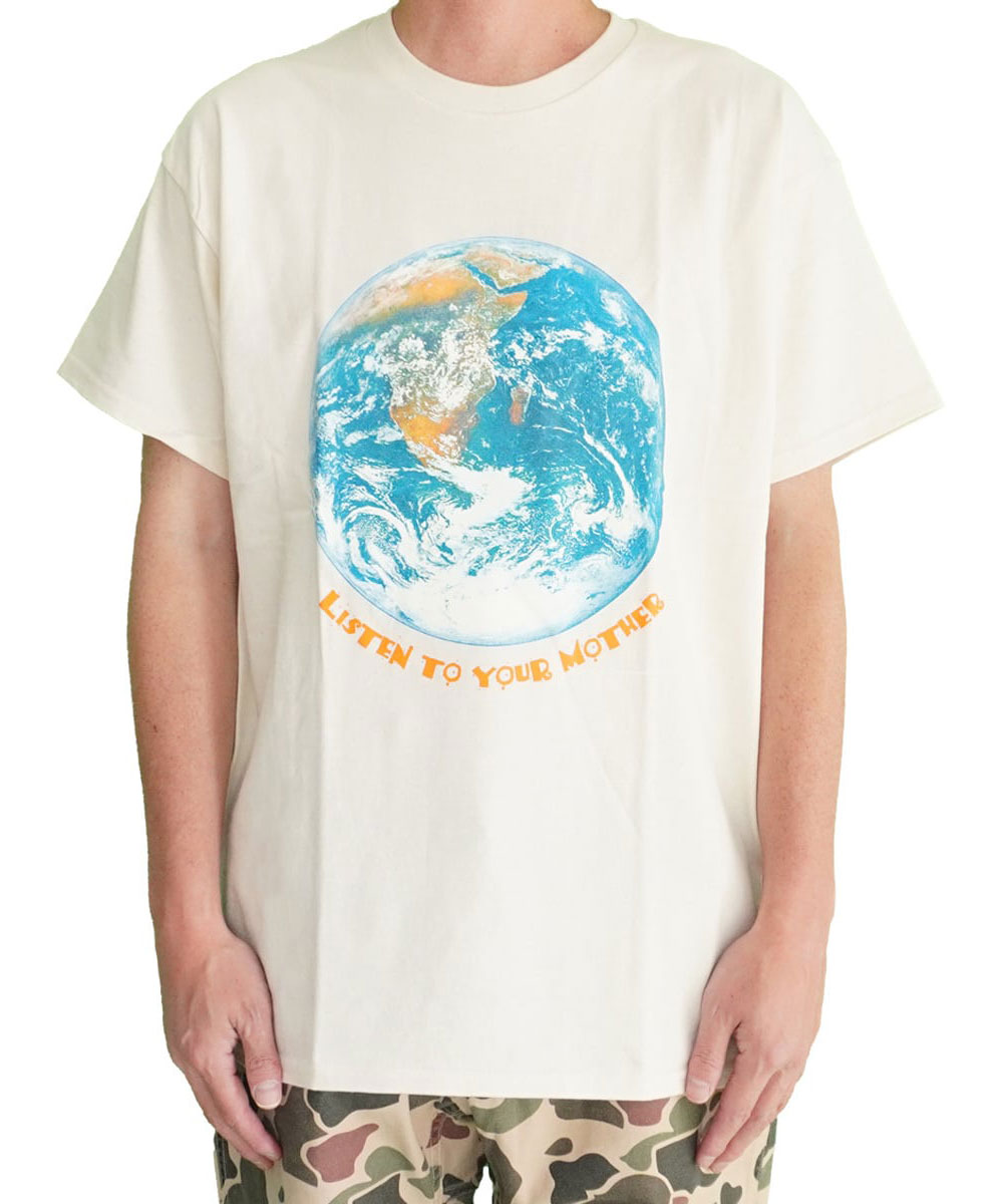 VARIOUS LISTEN TO YOUR MOTHER TEE メッセージTシャツ コットン100％ 半袖 グラフィックT メンズL 040100 ナチュラル | protocol | 01