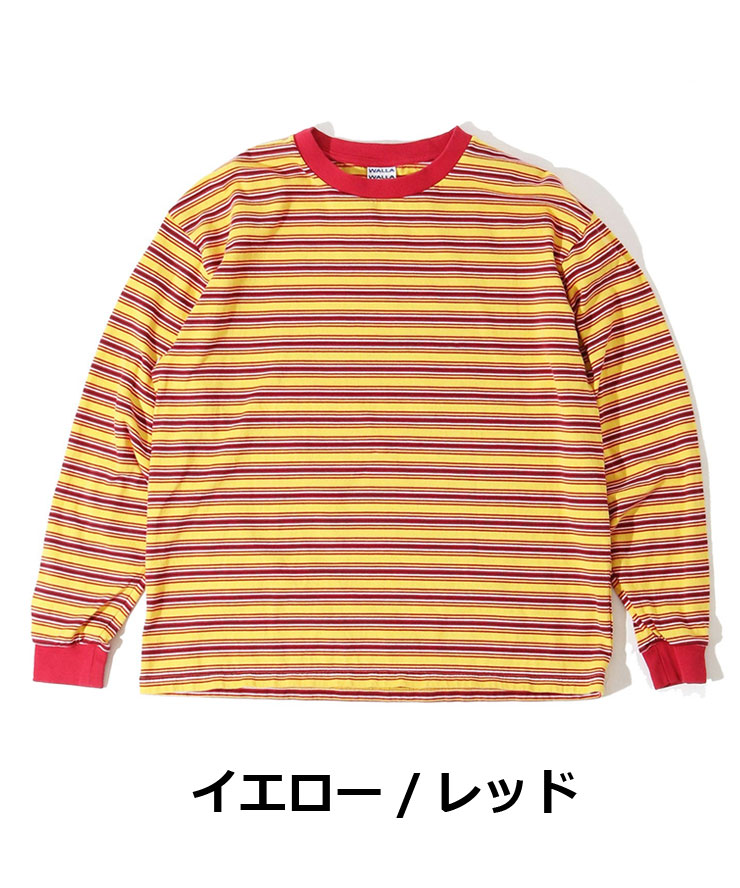 WALLA WALLA SPORT ワラワラスポーツ ロングスリーブストライプTee メンズ レディース 長袖 Tシャツ ロンTee 大きいサイズ Mサイズ Lサイズ 秋 冬 秋冬 | WALLA WALLA SPORT | 05