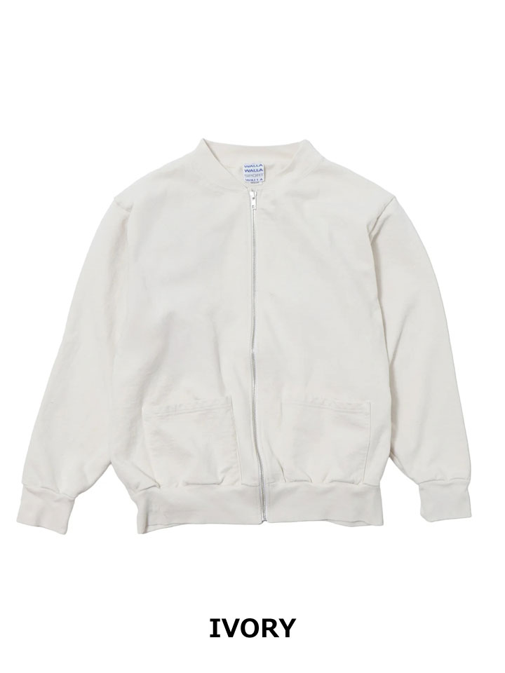 WALLA WALLA SPORT ワラワラスポーツ 13oz FULL ZIP CREW CARDIGAN フルジップクルーカーディガン WW030256 スウェット カーディガン 日本製 USAコットン | WALLA WALLA SPORT | 01