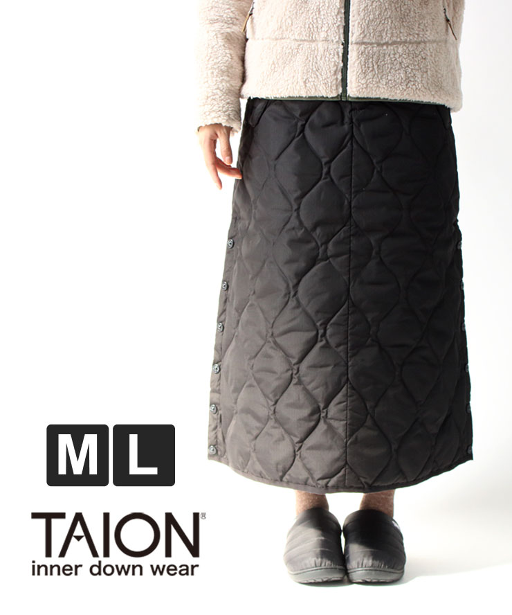 TAION（タイオン） ミリタリー スナップボタン ダウン スカート TAION