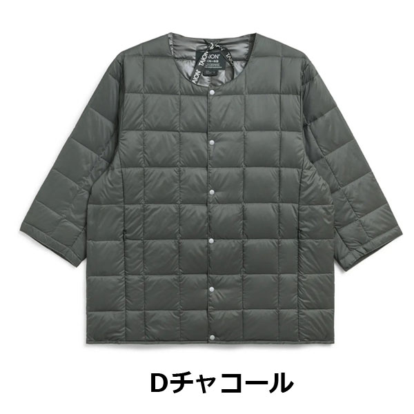 タイオン TAION ベーシック クルーネック七分袖 ダウンジャケット TAION-014 | TAION | 03