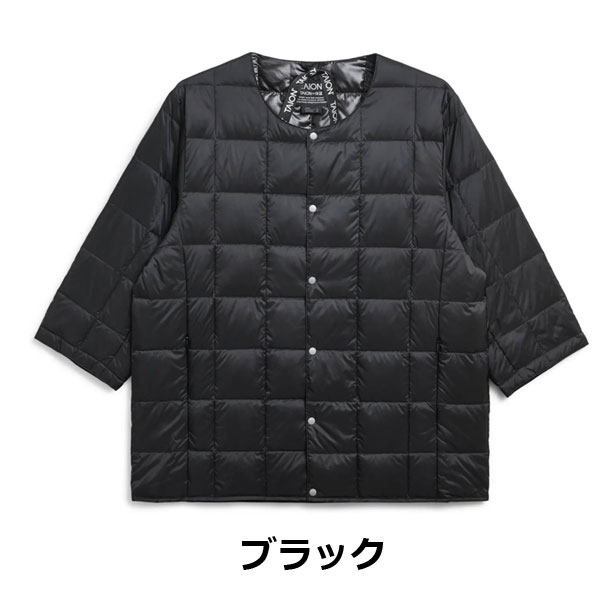 タイオン TAION ベーシック クルーネック七分袖 ダウンジャケット TAION-014 | TAION | 01