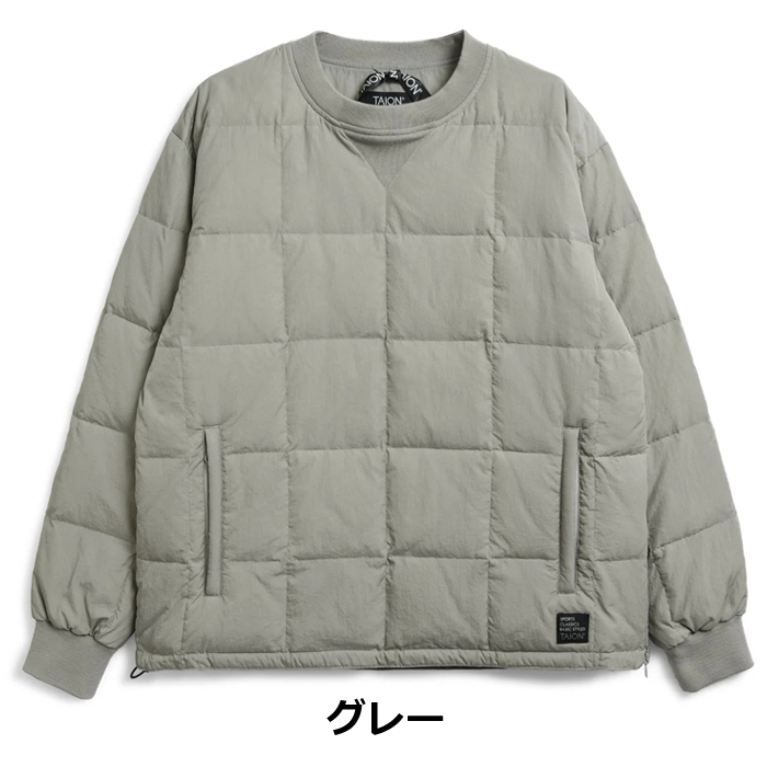 TAION タイオン インナーダウン スポーツクラシック クルーネック ダウンプルオーバー TAION-100SCPC | TAION | 02
