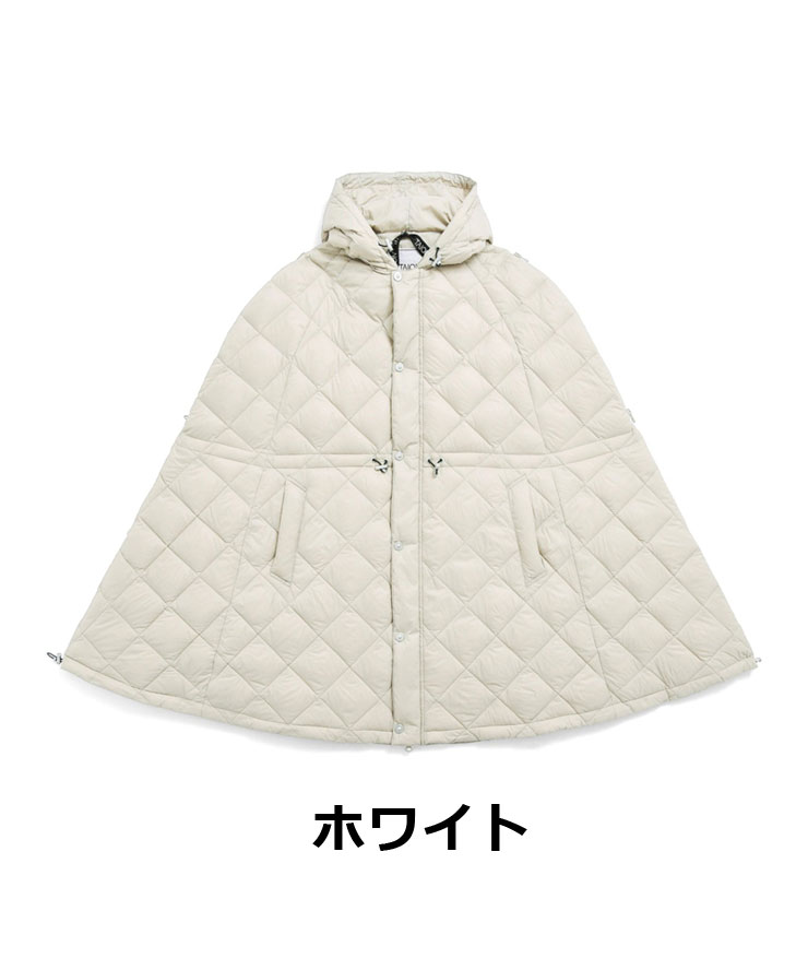 タイオン TAION シティ ダウンケープ TAION-CPCI レディース ポンチョ メンズ ボア フード キャンプ アウトドア ダウンジャケット アウター 秋 冬 秋冬 新作 | TAION | 02