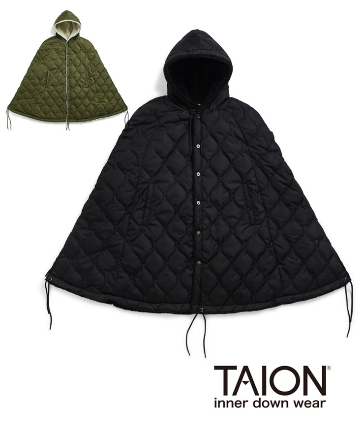 TAION タイオン インナーダウン ミリタリー ダウンケープ TAION-CPML-1