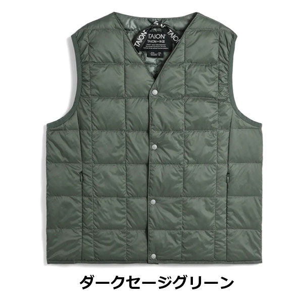 ミリタリー クルーネック ダウンベスト-ソフトシェル – TAION