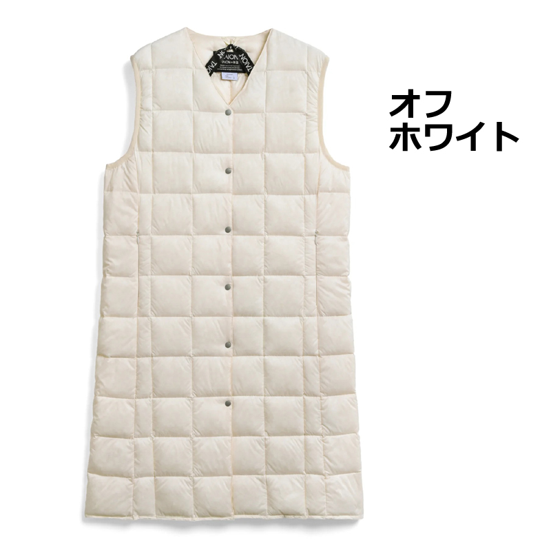 TAION タイオン インナーダウン ベーシック Vネック ロングダウンベスト TAION-W001-LONG | TAION | 02