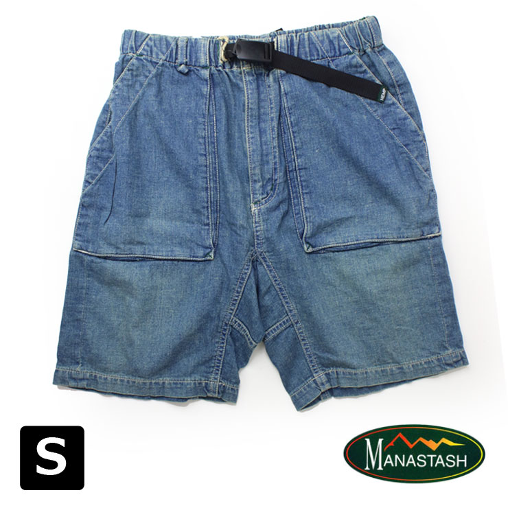 マナスタッシュ Manastash ストレッチ ヘンプ デニム ショートパンツ Sサイズ ユーズドウォッシュ(89) 7146018 | MANASTASH | 01