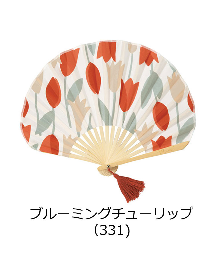 Wpc. ダブリュピーシー 扇子 収納ケース付き ギフトボックス入り 竹骨 テキスタイル柄 タッセル付 おしゃれ かわいい 夏 祭り プレゼント | Wpc. | 01