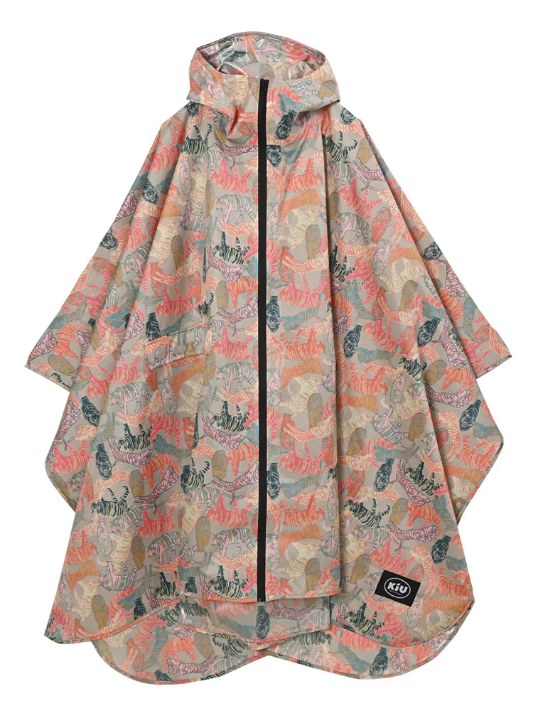 KiU キウ 2ND RAIN PONCHO 2nd キウレインポンチョ K405 はっ水 防水 リフレクター ブライトタイガー(K405-360) | KiU | 01