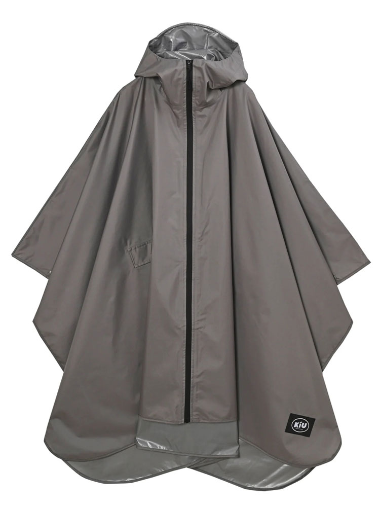KiU キウ 2ND RAIN PONCHO 2nd キウレインポンチョ K405 はっ水 防水 リフレクター ライトグレー(K405-948) | KiU | 01