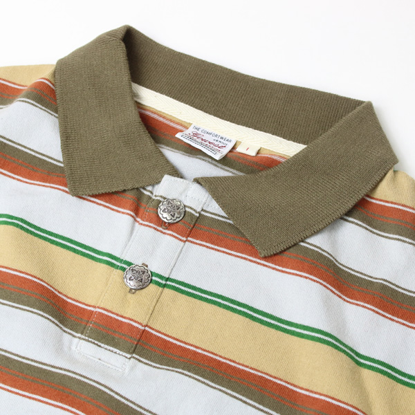 GOWEST ゴーウエスト コンチョ ボタン 半袖 ボーダー 半袖 ポロシャツ  GW-4343 | GOWEST | 01