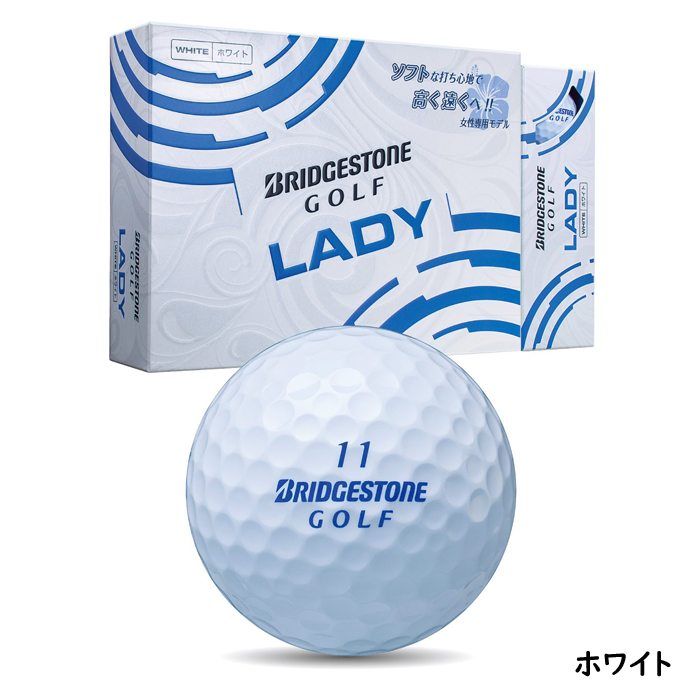 BRIDGESTONE GOLF LADY BALL / ブリヂストンゴルフ レディ ボール 1ダース(12個入り) ホワイト ピンク レディース