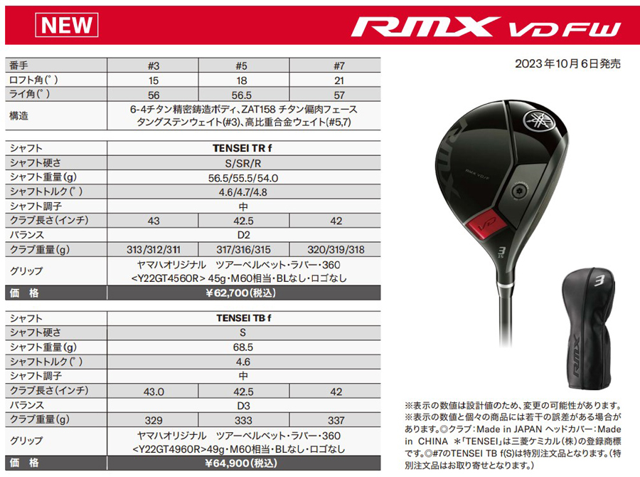 RMX YAMAHA VD FW TENSEI TR f / ヤマハ リミックス フェアウェイ