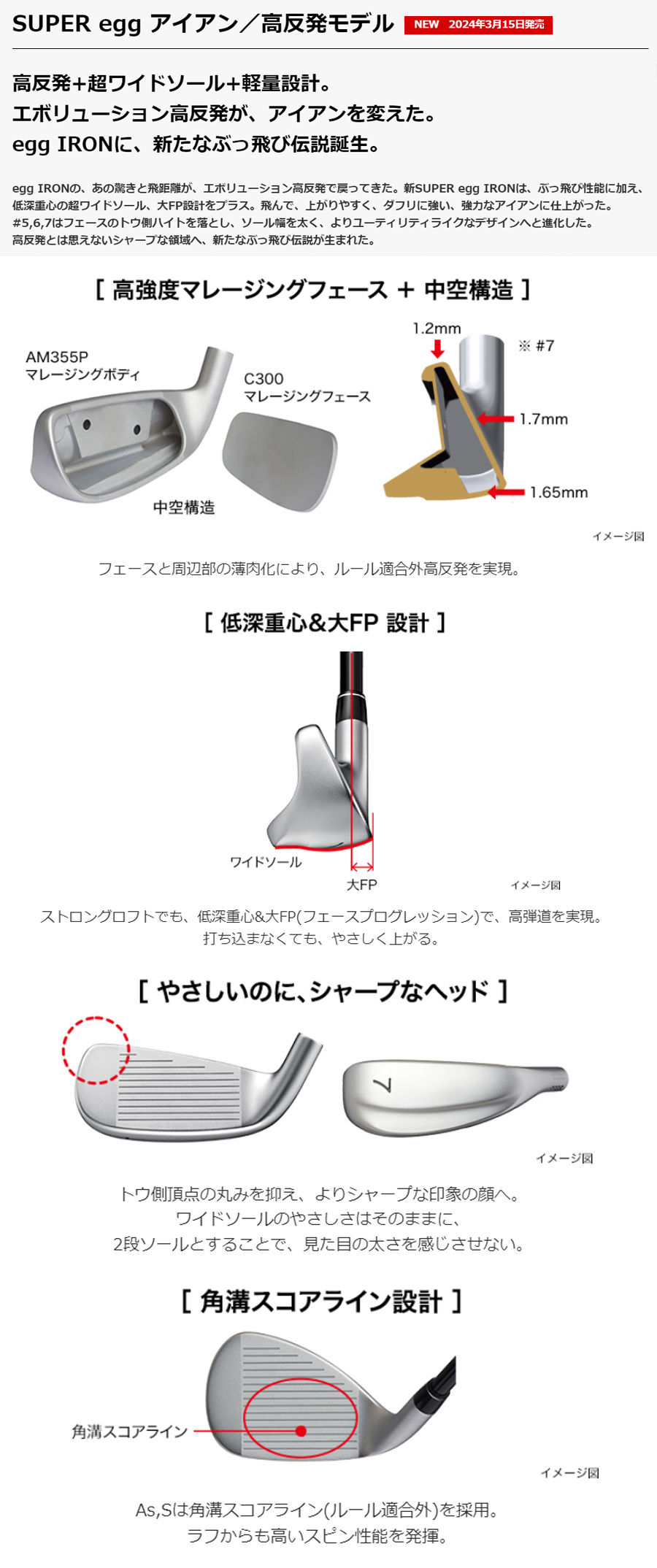NEW SUPER egg PRGR IRON / プロギア スーパーエッグ アイアン 5本