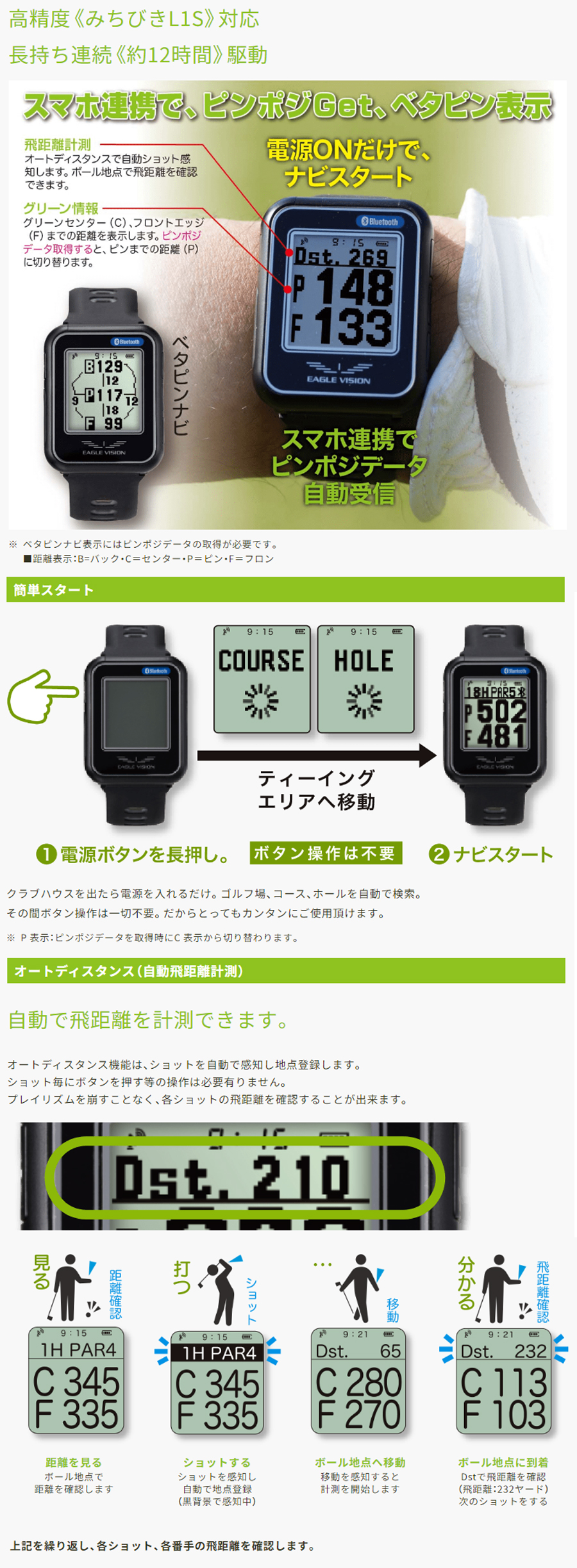 イーグルビジョン ウォッチ6 watch6 EV-236｜EAGLE VISION
