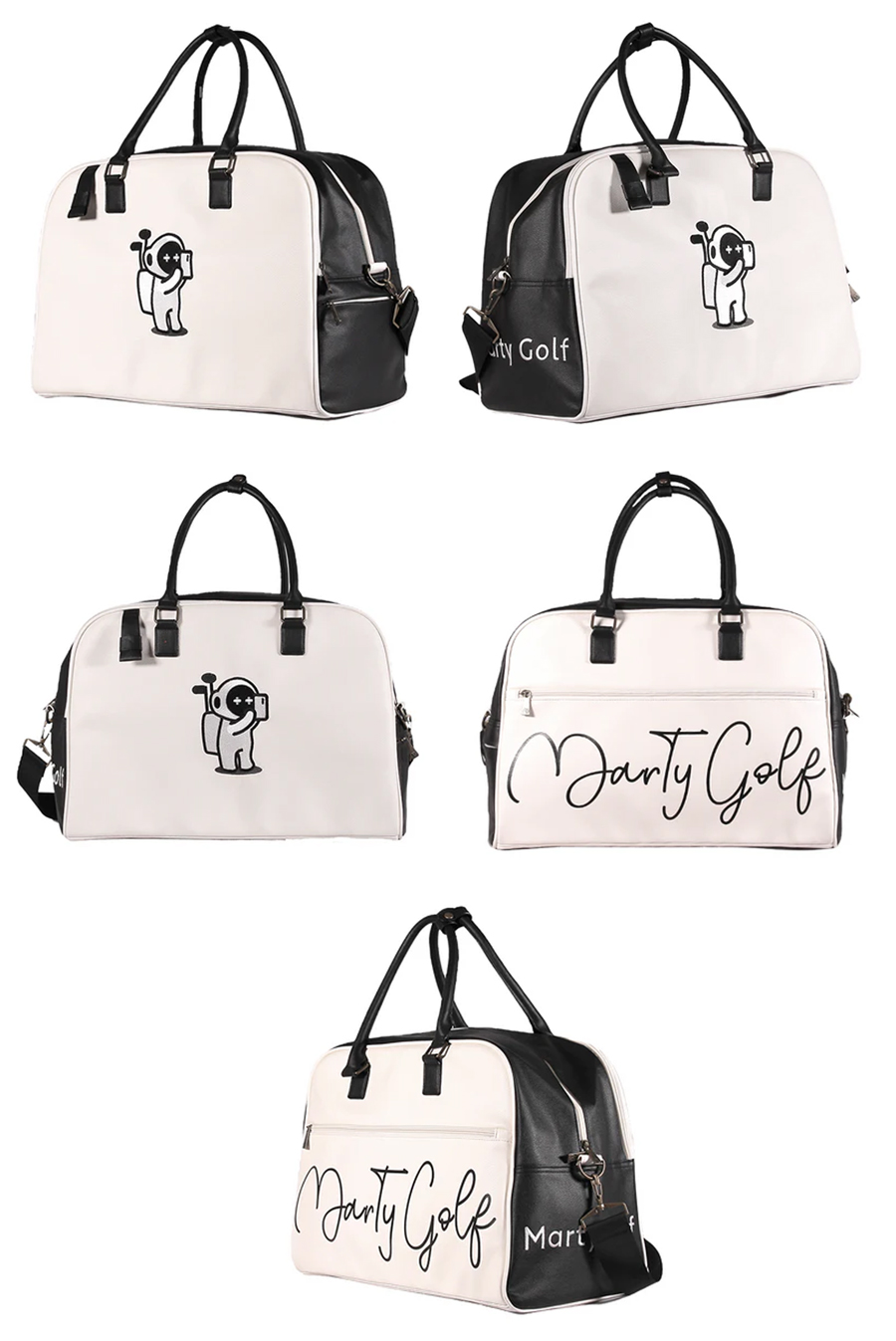 Marty Golf Boston Bag(Black×Ivory) 33-001 / マーティーゴルフ